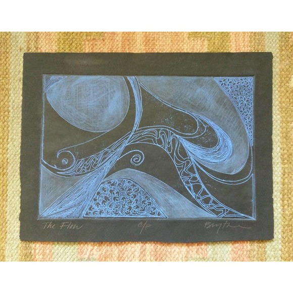 Signed and Numbered by the Artist Original Intaglio Prints & Monoprints The Flow - Picture 1 of 8